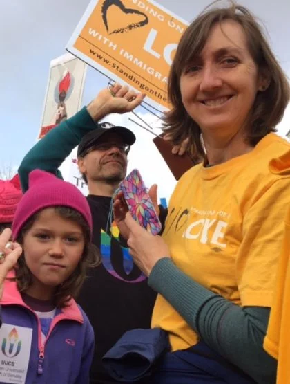 Hudson family at the Women's March in Oakland