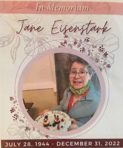 Jane Eisenstark Celebration of Life Photo