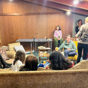 Teenagers aged 13-17 meet in the Chrysalis Room for food, fun, and discussion.