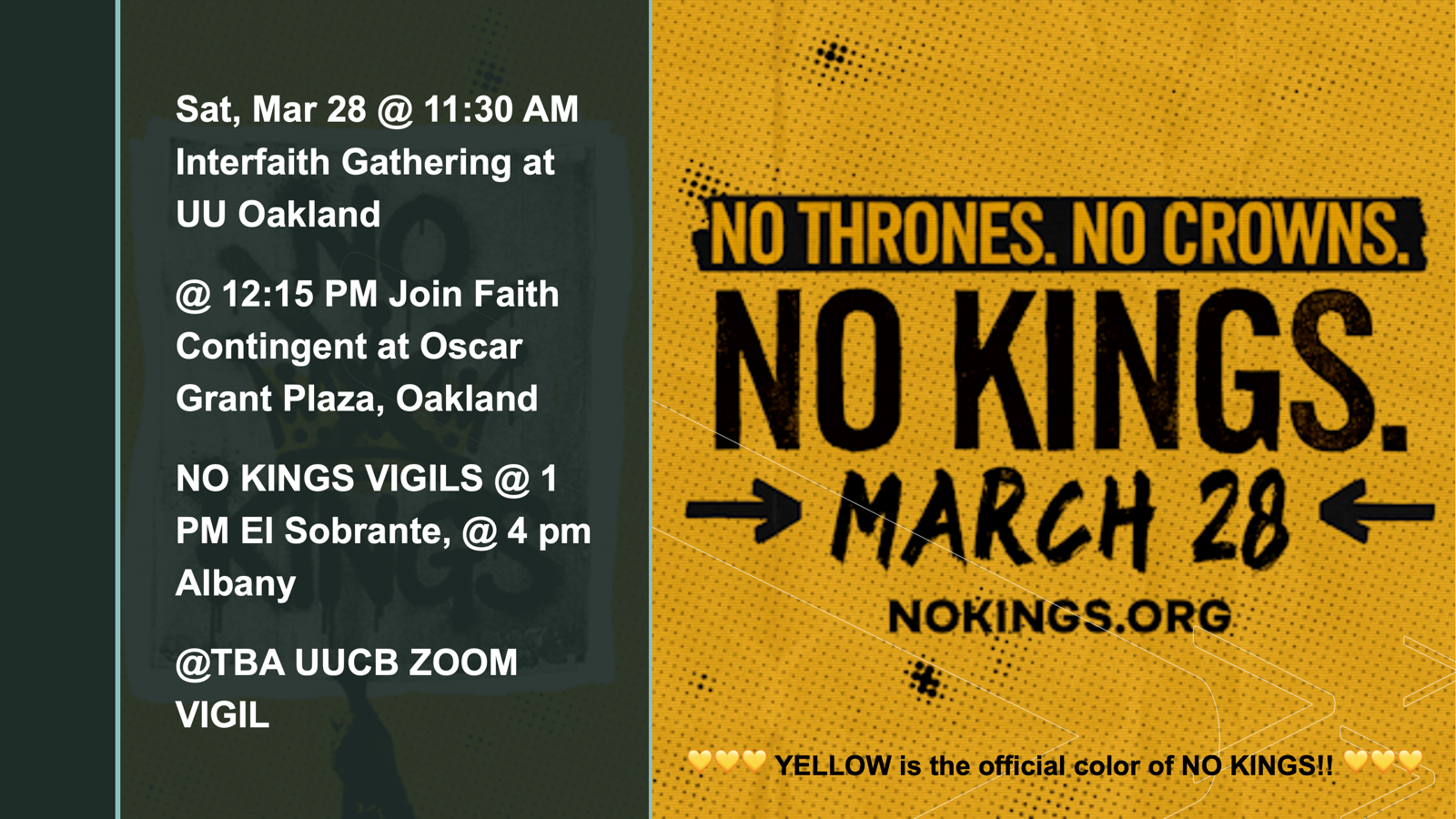No Kings Day Vigils